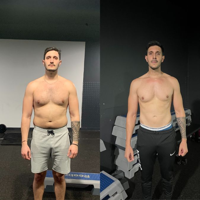 Resultat avant apres programme de musculation personnalise